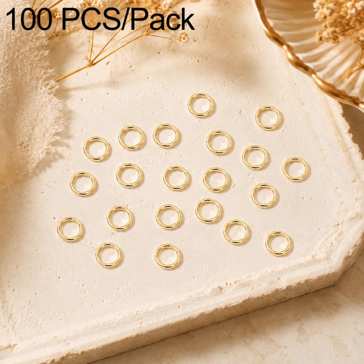 Confezione da 100 anelli di congiunzione aperti per la creazione di gioielli fai da te., Flat-Cut Loop 0.7x5mm, Flat-Cut Loop 0.7x6mm, Flat-Cut Loop 0.8x5mm, Flat-Cut Loop 0.8x6mm