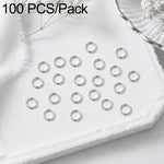 Confezione da 100 anelli di congiunzione aperti per la creazione di gioielli fai da te., Flat-Cut Loop 0.7x5mm, Flat-Cut Loop 0.7x6mm, Flat-Cut Loop 0.8x5mm, Flat-Cut Loop 0.8x6mm