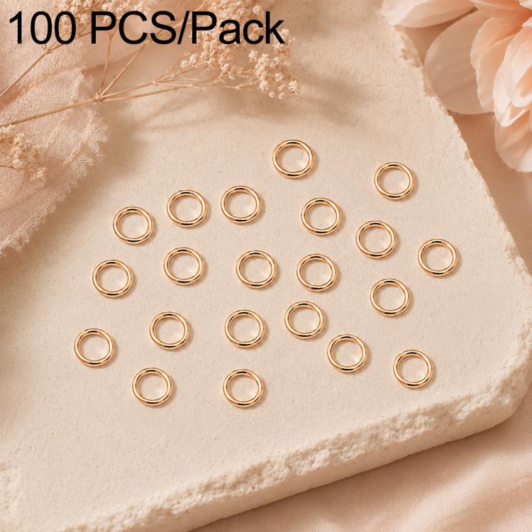 Confezione da 100 anelli di congiunzione aperti per la creazione di gioielli fai da te., Flat-Cut Loop 0.7x5mm, Flat-Cut Loop 0.7x6mm, Flat-Cut Loop 0.8x5mm, Flat-Cut Loop 0.8x6mm
