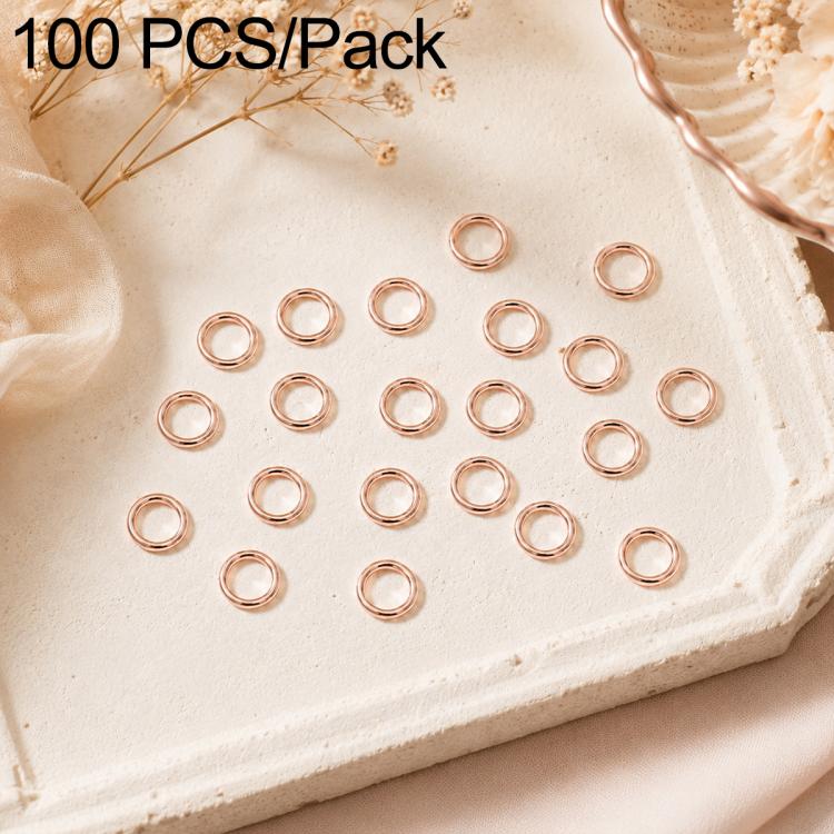 Confezione da 100 anelli di congiunzione aperti per la creazione di gioielli fai da te., Flat-Cut Loop 0.7x5mm, Flat-Cut Loop 0.7x6mm, Flat-Cut Loop 0.8x5mm, Flat-Cut Loop 0.8x6mm