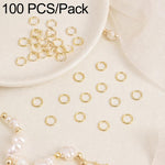 Confezione da 100 anelli di congiunzione aperti per la creazione di gioielli fai da te., Flat-Cut Loop 0.7x5mm, Flat-Cut Loop 0.7x6mm, Flat-Cut Loop 0.8x5mm, Flat-Cut Loop 0.8x6mm