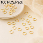 Confezione da 100 anelli di congiunzione aperti per la creazione di gioielli fai da te., Flat-Cut Loop 0.7x5mm, Flat-Cut Loop 0.7x6mm, Flat-Cut Loop 0.8x5mm, Flat-Cut Loop 0.8x6mm