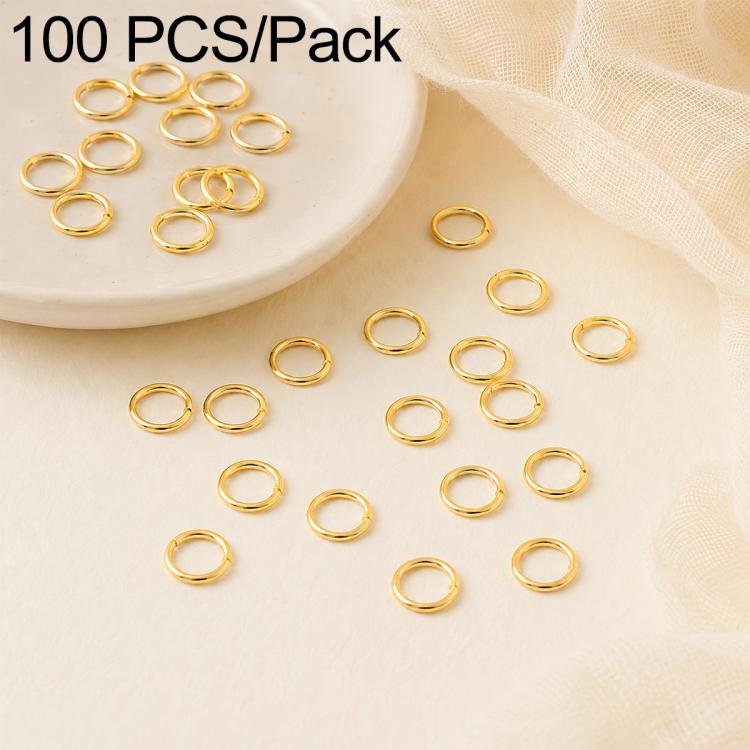 Confezione da 100 anelli di congiunzione aperti per la creazione di gioielli fai da te., Flat-Cut Loop 0.7x5mm, Flat-Cut Loop 0.7x6mm, Flat-Cut Loop 0.8x5mm, Flat-Cut Loop 0.8x6mm