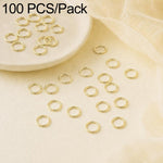 Confezione da 100 anelli di congiunzione aperti per la creazione di gioielli fai da te., Flat-Cut Loop 0.7x5mm, Flat-Cut Loop 0.7x6mm, Flat-Cut Loop 0.8x5mm, Flat-Cut Loop 0.8x6mm