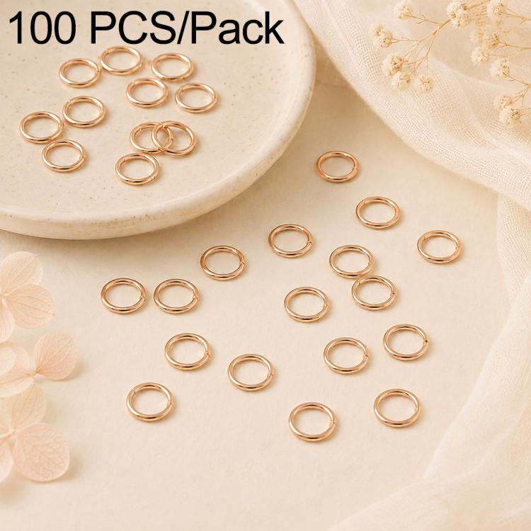 Confezione da 100 anelli di congiunzione aperti per la creazione di gioielli fai da te., Flat-Cut Loop 0.8x7mm, Flat-Cut Loop 0.9x6mm, Flat Open Loop 1.0x8mm, Flat-Cut Loop 1.2x8mm