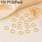 Confezione da 100 anelli di congiunzione aperti per la creazione di gioielli fai da te., Flat-Cut Loop 0.8x7mm, Flat-Cut Loop 0.9x6mm, Flat Open Loop 1.0x8mm, Flat-Cut Loop 1.2x8mm