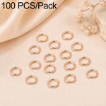 Confezione da 100 anelli di congiunzione aperti per la creazione di gioielli fai da te., Flat-Cut Loop 0.8x7mm, Flat-Cut Loop 0.9x6mm, Flat Open Loop 1.0x8mm, Flat-Cut Loop 1.2x8mm