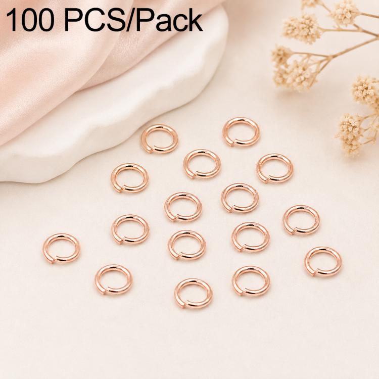 Confezione da 100 anelli di congiunzione aperti per la creazione di gioielli fai da te., Flat-Cut Loop 0.8x7mm, Flat-Cut Loop 0.9x6mm, Flat Open Loop 1.0x8mm, Flat-Cut Loop 1.2x8mm