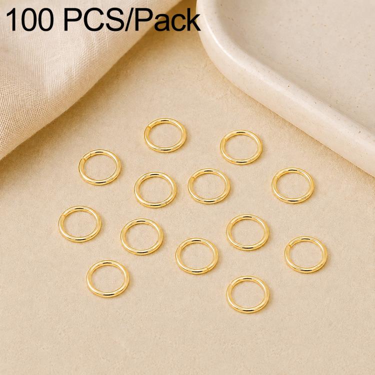 Confezione da 100 anelli di congiunzione aperti per la creazione di gioielli fai da te., Flat-Cut Loop 0.8x7mm, Flat-Cut Loop 0.9x6mm, Flat Open Loop 1.0x8mm, Flat-Cut Loop 1.2x8mm