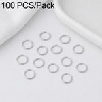 Confezione da 100 anelli di congiunzione aperti per la creazione di gioielli fai da te., Flat-Cut Loop 0.8x7mm, Flat-Cut Loop 0.9x6mm, Flat Open Loop 1.0x8mm, Flat-Cut Loop 1.2x8mm