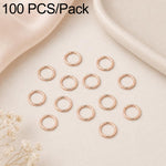 Confezione da 100 anelli di congiunzione aperti per la creazione di gioielli fai da te., Flat-Cut Loop 0.8x7mm, Flat-Cut Loop 0.9x6mm, Flat Open Loop 1.0x8mm, Flat-Cut Loop 1.2x8mm