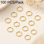 Confezione da 100 anelli di congiunzione aperti per la creazione di gioielli fai da te., Flat-Cut Loop 0.8x7mm, Flat-Cut Loop 0.9x6mm, Flat Open Loop 1.0x8mm, Flat-Cut Loop 1.2x8mm