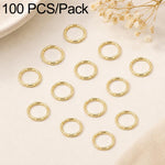 Confezione da 100 anelli di congiunzione aperti per la creazione di gioielli fai da te., Flat-Cut Loop 0.8x7mm, Flat-Cut Loop 0.9x6mm, Flat Open Loop 1.0x8mm, Flat-Cut Loop 1.2x8mm