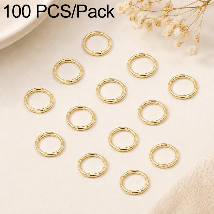 Confezione da 100 anelli di congiunzione aperti per la creazione di gioielli fai da te., Flat-Cut Loop 0.8x7mm, Flat-Cut Loop 0.9x6mm, Flat Open Loop 1.0x8mm, Flat-Cut Loop 1.2x8mm