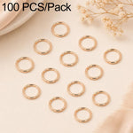 Confezione da 100 anelli di congiunzione aperti per la creazione di gioielli fai da te., Flat-Cut Loop 0.8x7mm, Flat-Cut Loop 0.9x6mm, Flat Open Loop 1.0x8mm, Flat-Cut Loop 1.2x8mm