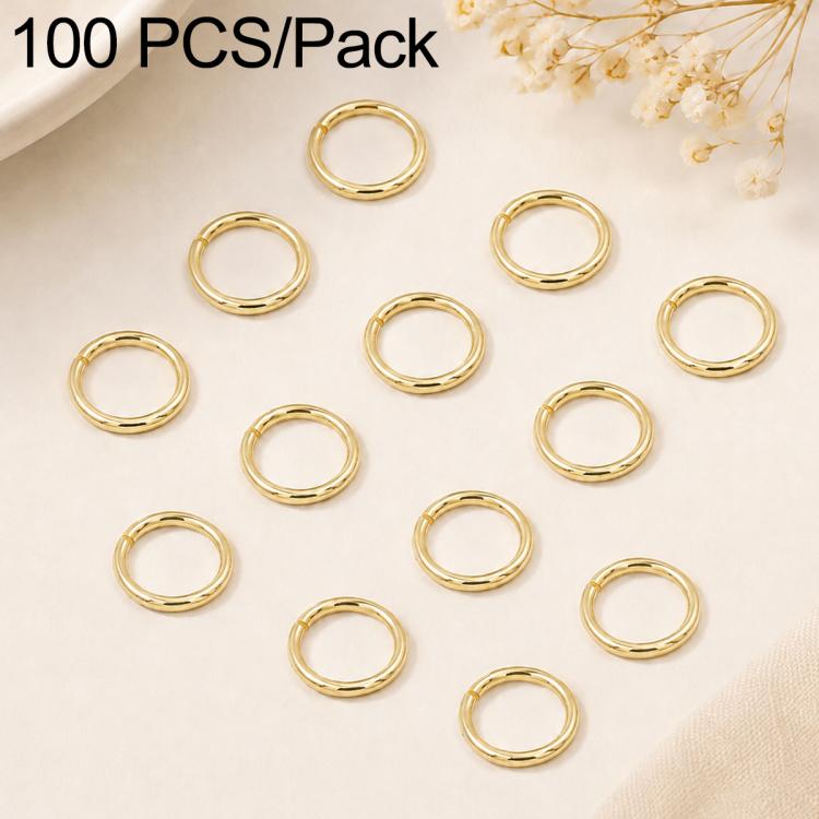 Confezione da 100 anelli di congiunzione aperti per la creazione di gioielli fai da te., Flat-Cut Loop 1.2x10mm