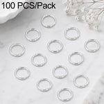 Confezione da 100 anelli di congiunzione aperti per la creazione di gioielli fai da te., Flat-Cut Loop 1.2x10mm