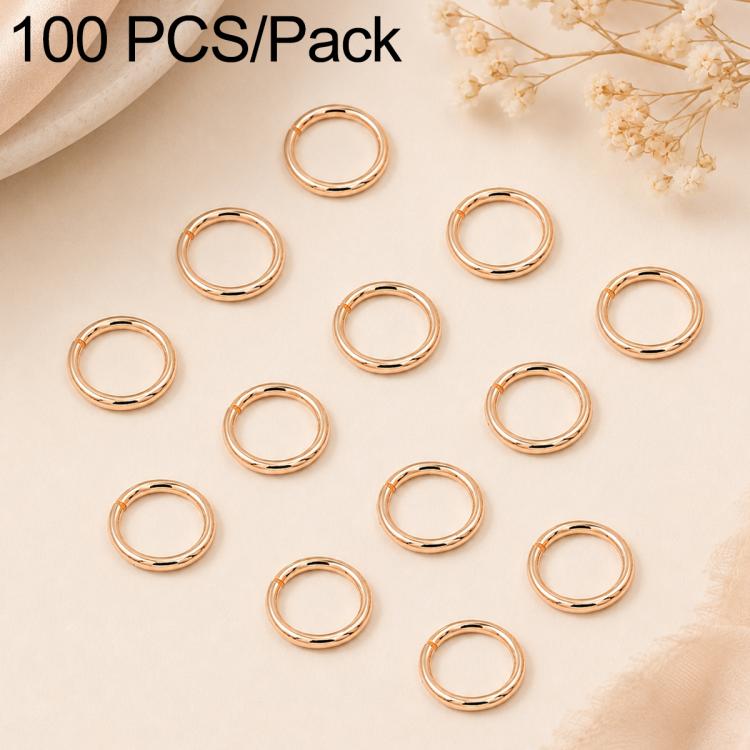 Confezione da 100 anelli di congiunzione aperti per la creazione di gioielli fai da te., Flat-Cut Loop 1.2x10mm