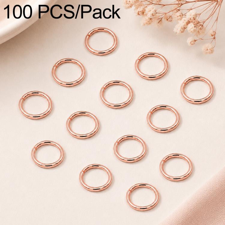 Confezione da 100 anelli di congiunzione aperti per la creazione di gioielli fai da te., Flat-Cut Loop 1.2x10mm