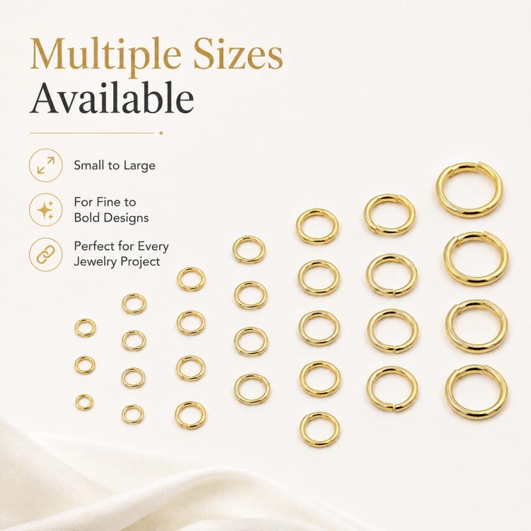 Confezione da 100 anelli di congiunzione aperti per la creazione di gioielli fai da te., Flat-Cut Loop 0.7x5mm, Flat-Cut Loop 0.7x6mm, Flat-Cut Loop 0.8x5mm, Flat-Cut Loop 0.8x6mm