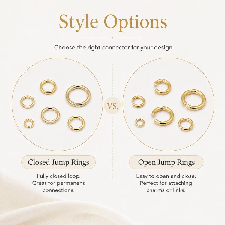 Confezione da 100 anelli di congiunzione aperti per la creazione di gioielli fai da te., Flat-Cut Loop 0.7x5mm, Flat-Cut Loop 0.7x6mm, Flat-Cut Loop 0.8x5mm, Flat-Cut Loop 0.8x6mm