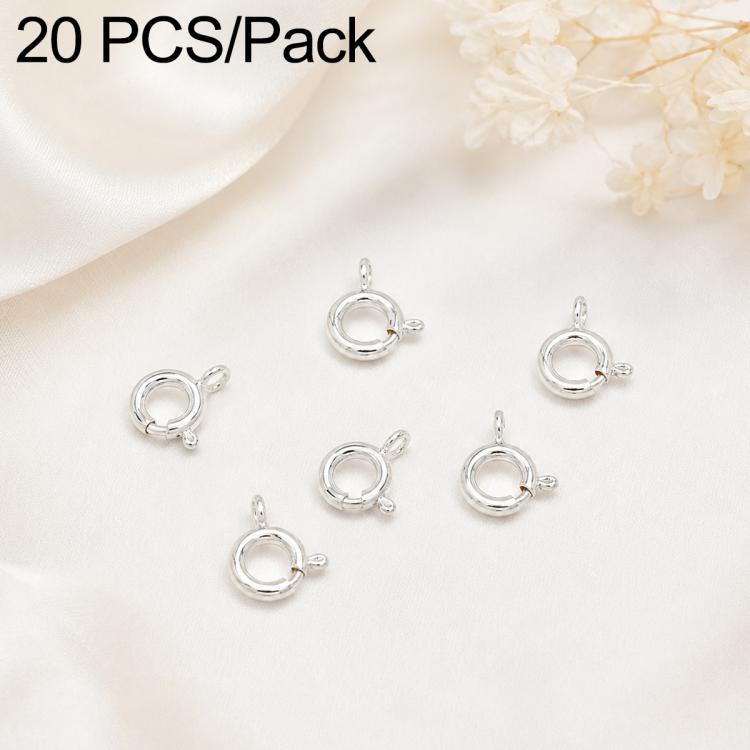 Confezione da 20 chiusure a molla in rame placcato oro, chiusure rotonde Q per la creazione di gioielli fai da te con collane e bracciali., 5.5mm, 5mm, 6mm, 7mm