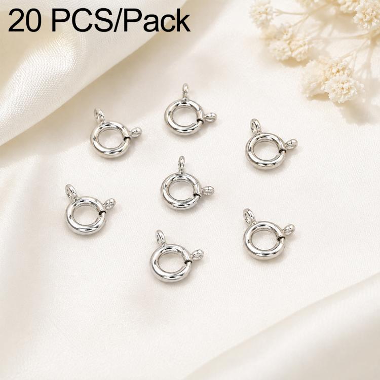 Confezione da 20 chiusure a molla in rame placcato oro, chiusure rotonde Q per la creazione di gioielli fai da te con collane e bracciali., 5.5mm, 5mm, 6mm, 7mm