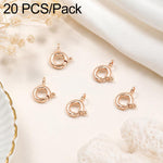Confezione da 20 chiusure a molla in rame placcato oro, chiusure rotonde Q per la creazione di gioielli fai da te con collane e bracciali., 5.5mm, 5mm, 6mm, 7mm