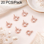Confezione da 20 chiusure a molla in rame placcato oro, chiusure rotonde Q per la creazione di gioielli fai da te con collane e bracciali., 5.5mm, 5mm, 6mm, 7mm
