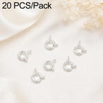 Confezione da 20 chiusure a molla in rame placcato oro, chiusure rotonde Q per la creazione di gioielli fai da te con collane e bracciali., 5.5mm, 5mm, 6mm, 7mm