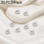 Confezione da 20 chiusure a molla in rame placcato oro, chiusure rotonde Q per la creazione di gioielli fai da te con collane e bracciali., 5.5mm, 5mm, 6mm, 7mm