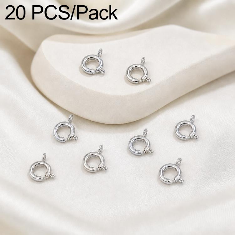 Confezione da 20 chiusure a molla in rame placcato oro, chiusure rotonde Q per la creazione di gioielli fai da te con collane e bracciali., 5.5mm, 5mm, 6mm, 7mm