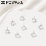 Confezione da 20 chiusure a molla in rame placcato oro, chiusure rotonde Q per la creazione di gioielli fai da te con collane e bracciali., 5.5mm, 5mm, 6mm, 7mm