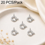 Confezione da 20 chiusure a molla in rame placcato oro, chiusure rotonde Q per la creazione di gioielli fai da te con collane e bracciali., 5.5mm, 5mm, 6mm, 7mm