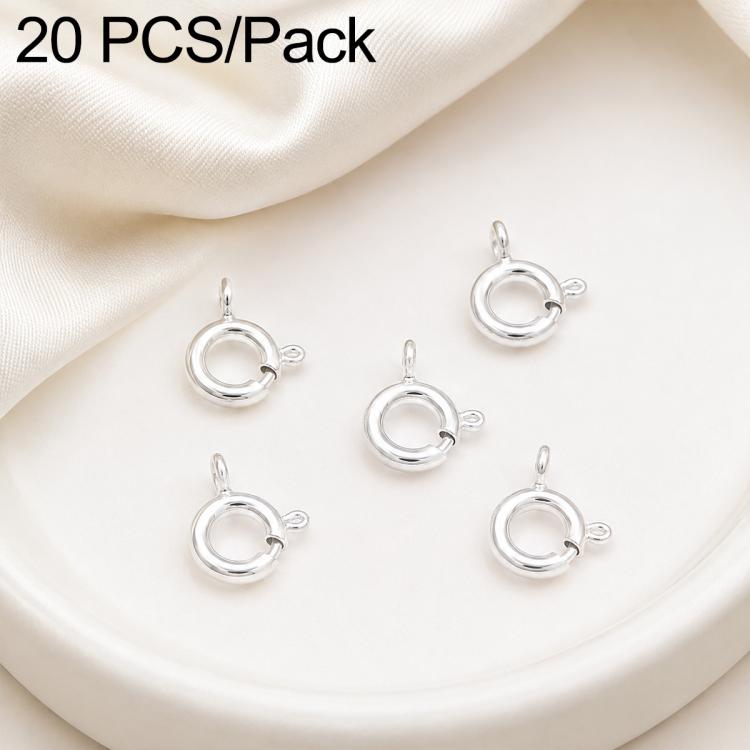Confezione da 20 chiusure a molla in rame placcato oro, chiusure rotonde Q per la creazione di gioielli fai da te con collane e bracciali., 5.5mm, 5mm, 6mm, 7mm