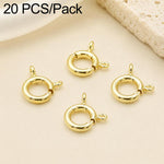 Confezione da 20 chiusure a molla in rame placcato oro, chiusure rotonde Q per la creazione di gioielli fai da te con collane e bracciali., 9mm