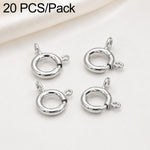 Confezione da 20 chiusure a molla in rame placcato oro, chiusure rotonde Q per la creazione di gioielli fai da te con collane e bracciali., 9mm