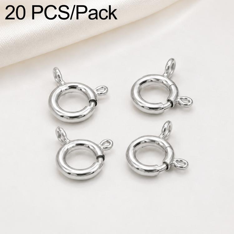 Confezione da 20 chiusure a molla in rame placcato oro, chiusure rotonde Q per la creazione di gioielli fai da te con collane e bracciali., 9mm