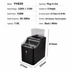 Macchina per il ghiaccio a cubetti completamente automatica per uso commerciale e domestico., US Plug, UK Plug, EU Plug