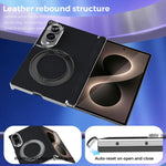 Custodia per telefono KASHI con doppia cerniera galvanizzata e supporto magnetico a rotazione a 360°., For Galaxy Z Fold8 5G, For Galaxy Z Fold8 Ultra 5G, For Galaxy Z Fold7 5G