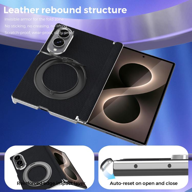 Custodia per telefono KASHI con doppia cerniera galvanizzata e supporto magnetico a rotazione a 360°., For Galaxy Z Fold8 5G, For Galaxy Z Fold8 Ultra 5G, For Galaxy Z Fold7 5G