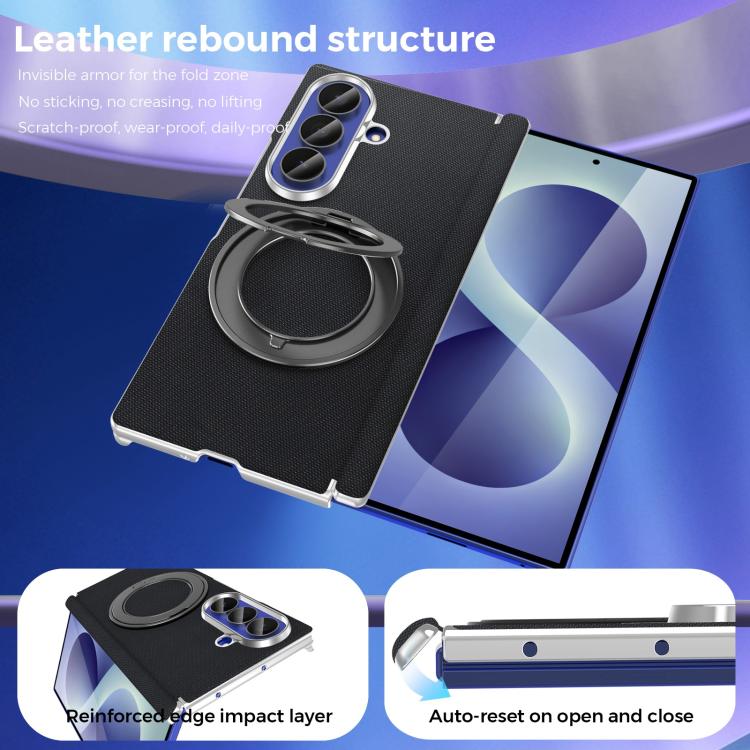 Custodia per telefono KASHI con doppia cerniera galvanizzata e supporto magnetico a rotazione a 360°., For Galaxy Z Fold6 5G, For Galaxy Z Fold5 5G