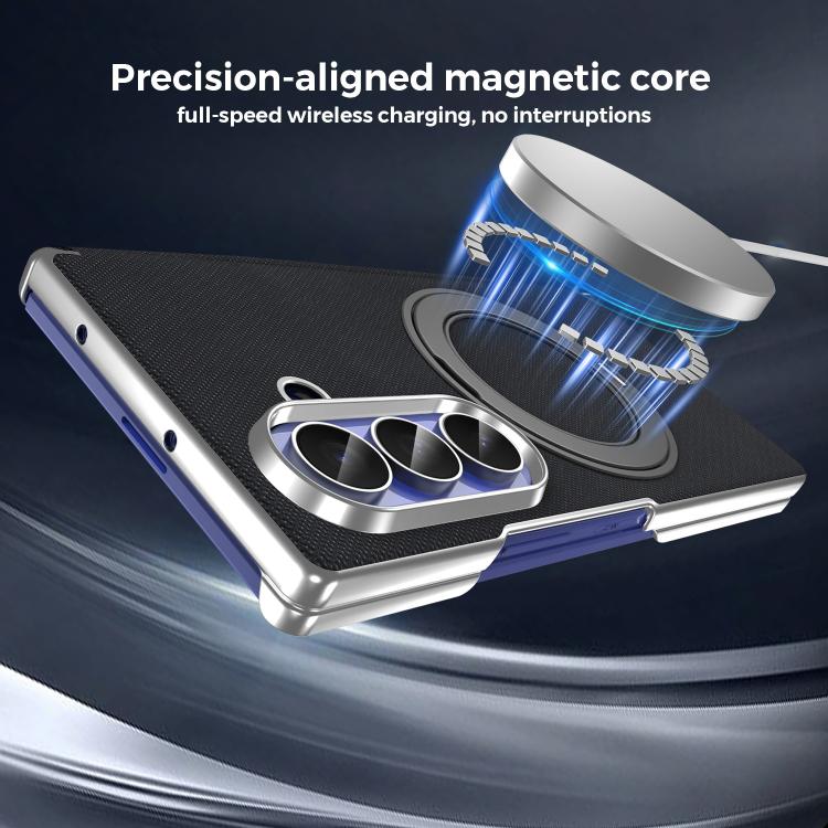 Custodia per telefono KASHI con doppia cerniera galvanizzata e supporto magnetico a rotazione a 360°., For Galaxy Z Fold6 5G, For Galaxy Z Fold5 5G
