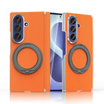 Custodia per telefono KASHI con doppia cerniera galvanizzata e supporto magnetico a rotazione a 360°., For Galaxy Z Fold6 5G, For Galaxy Z Fold5 5G
