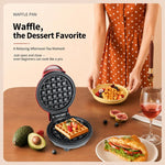 Mini macchina per waffle domestica, macchina per pane per la colazione, macchina per sandwich, AU Plug, EU Plug, UK Plug, US Plug