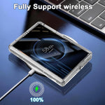 Custodia per telefono con pellicola magnetica integrata e glitter trasparente, For Galaxy Z Fold8 5G