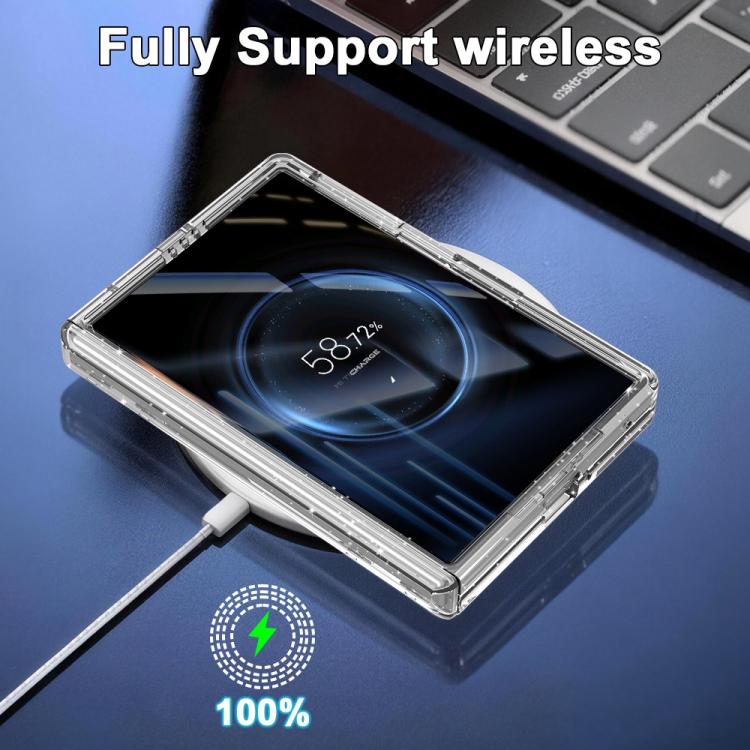 Custodia per telefono con pellicola magnetica integrata e glitter trasparente, For Galaxy Z Fold8 5G