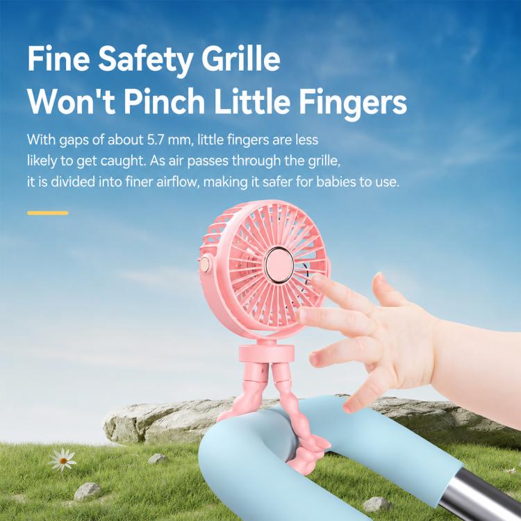 Mini ventilatore portatile a forma di polpo, silenzioso e compatto, con funzione di deformazione, per passeggino. Ventilatore USB di piccole dimensioni.