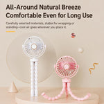 Mini ventilatore portatile a forma di polpo, silenzioso e compatto, con funzione di deformazione, per passeggino. Ventilatore USB di piccole dimensioni.
