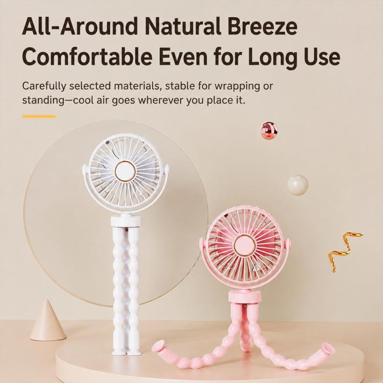Mini ventilatore portatile a forma di polpo, silenzioso e compatto, con funzione di deformazione, per passeggino. Ventilatore USB di piccole dimensioni.